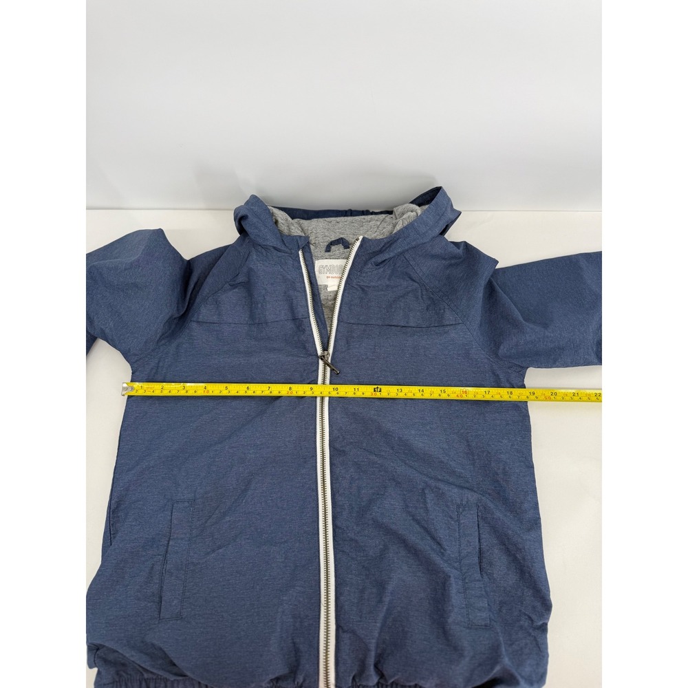 Gymboree Go Outside Boys Blue Heathered Hooded Windbreaker Jacket‎ Sz L 10-12 - Picture 5 of 9